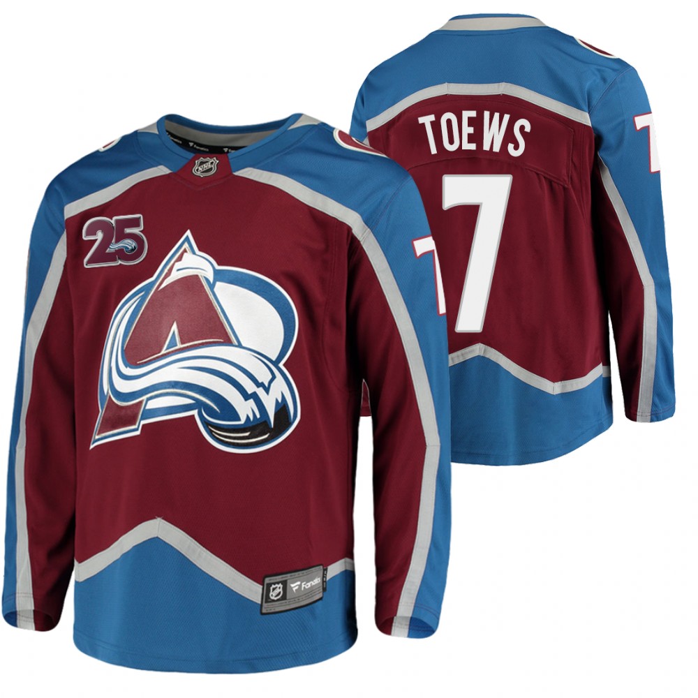 Colorado Avalanche Devon Toews Men Burgundy 2020-21 Home Jersey