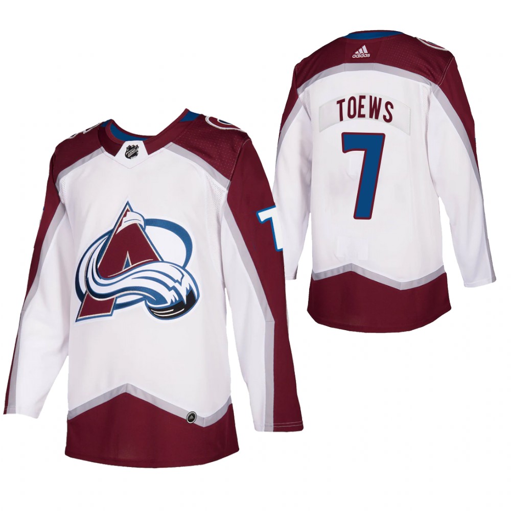Colorado Avalanche Devon Toews White 2021-22 Road Authentic Jersey