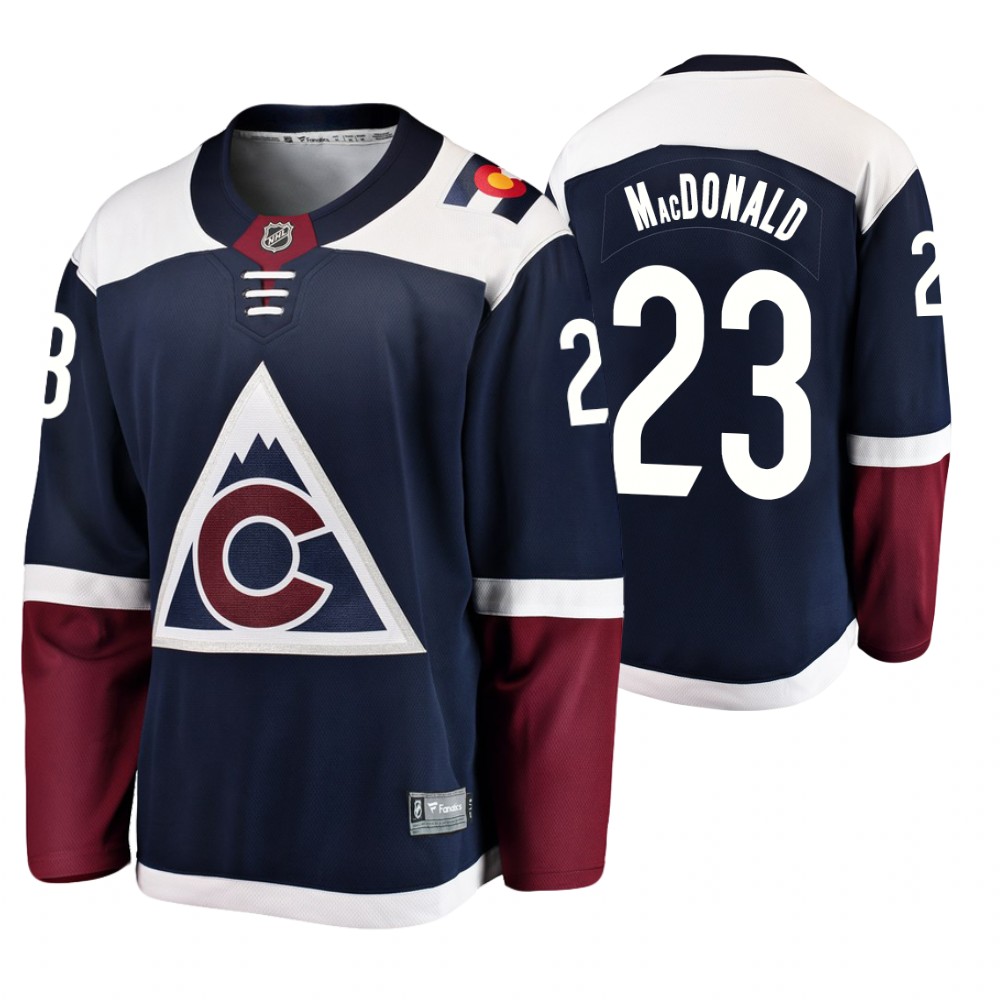 Colorado Avalanche Jacob MacDonald Men's Alternate Breakaway Player Fanatics Branded Jersey
