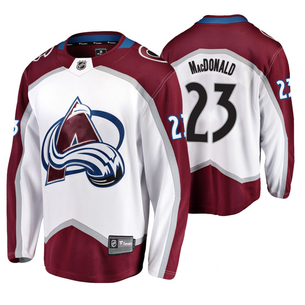 Colorado Avalanche Jacob MacDonald Men's Away Breakaway Player Fanatics Branded Jersey