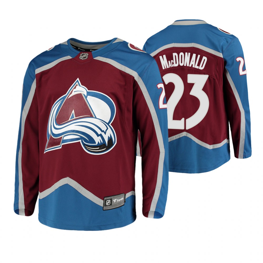 Colorado Avalanche Jacob MacDonald Men's Home Breakaway Player Fanatics Branded Jersey