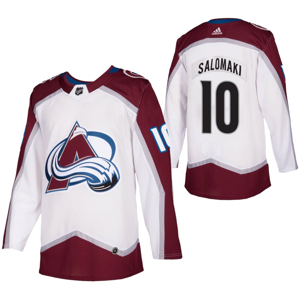 Colorado Avalanche Miikka Salomaki White 2021 Authentic Away Jersey