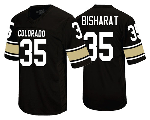 Colorado Buffaloes Black Beau Bisharat College Football Jersey