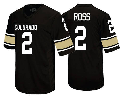 Colorado Buffaloes Black Devin Ross College Football Jersey