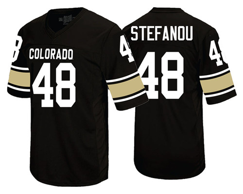 Colorado Buffaloes Black James Stefanou College Football Jersey