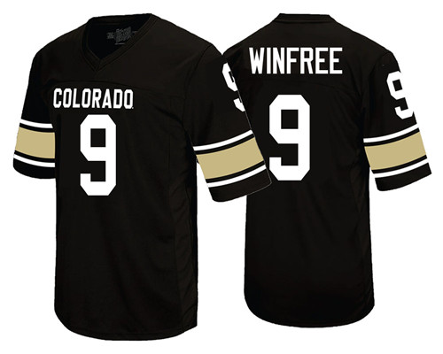 Colorado Buffaloes Black Juwann Winfree College Football Jersey