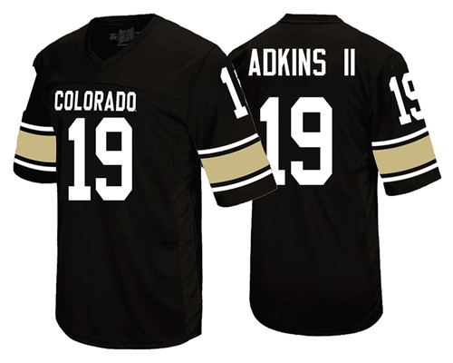 Colorado Buffaloes Black Michael Adkins II College Football Jersey