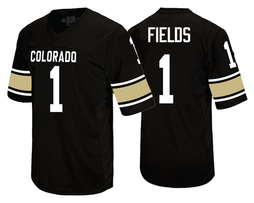 Colorado Buffaloes Black Shay Fields College Football Jersey