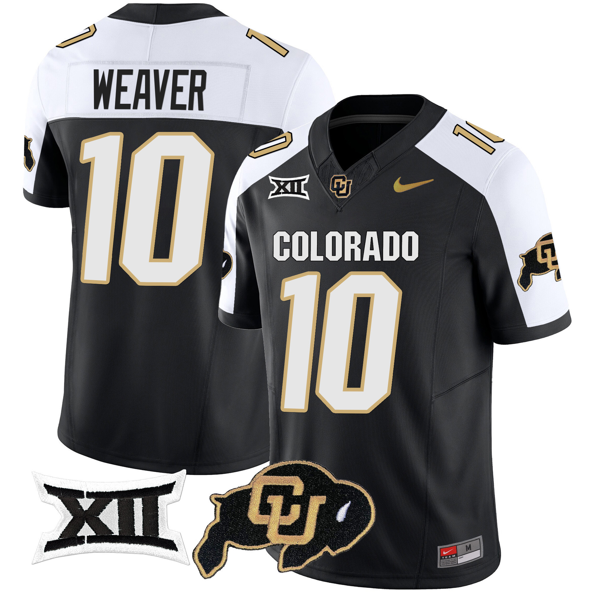 Colorado Buffaloes Vapor Limited Football Jersey V2 - Big 12 XII Patch - All Stitched ALTERNATE
