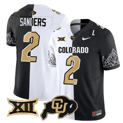 Colorado Buffaloes Vapor Limited football Jersey V3 Big 12 XII Patch - All Stitched STRIPEOUT #2 SHEDEUR SANDERS