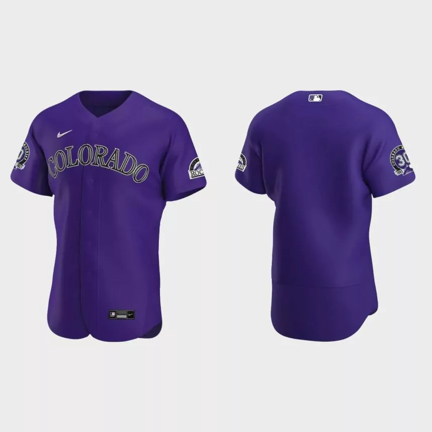Colorado Rockies 30th Anniversary Authentic Jersey – Purple