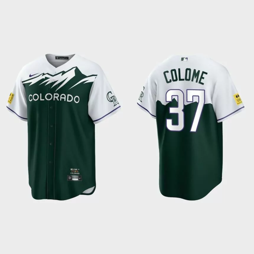 Colorado Rockies Alex Colome 2022 City Connect Replica Jersey – Green