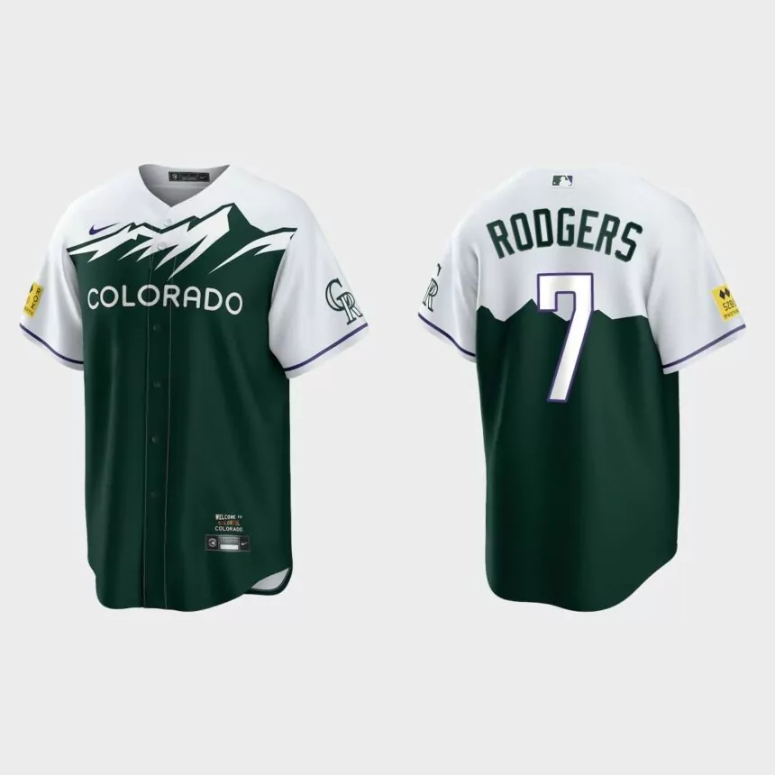 Colorado Rockies Brendan Rodgers 2022 City Connect Replica Jersey – Green