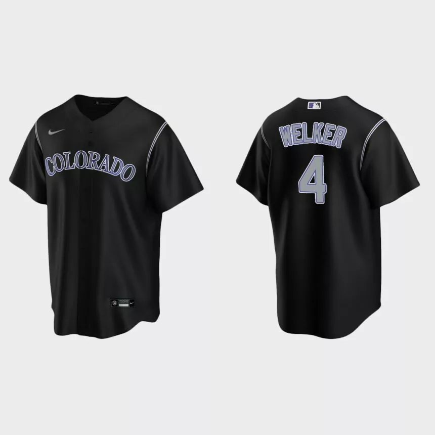 Colorado Rockies Colton Welker Replica Alternate Jersey – Black