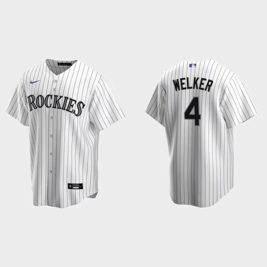 Colorado Rockies Colton Welker Replica Home Jersey – White