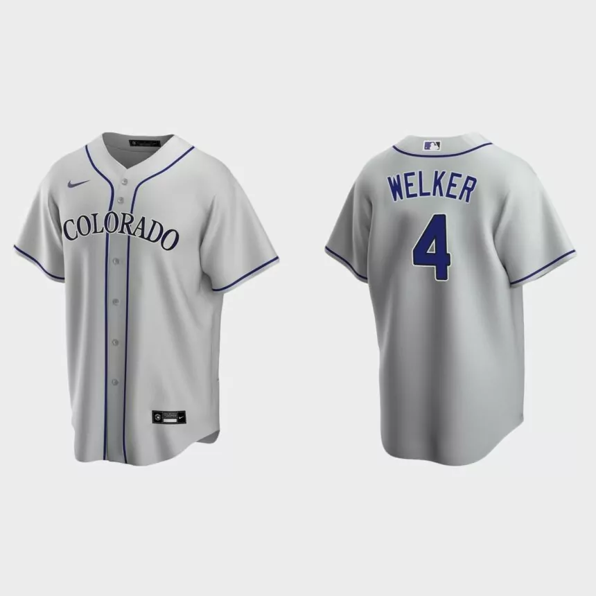 Colorado Rockies Colton Welker Replica Road Jersey – Gray