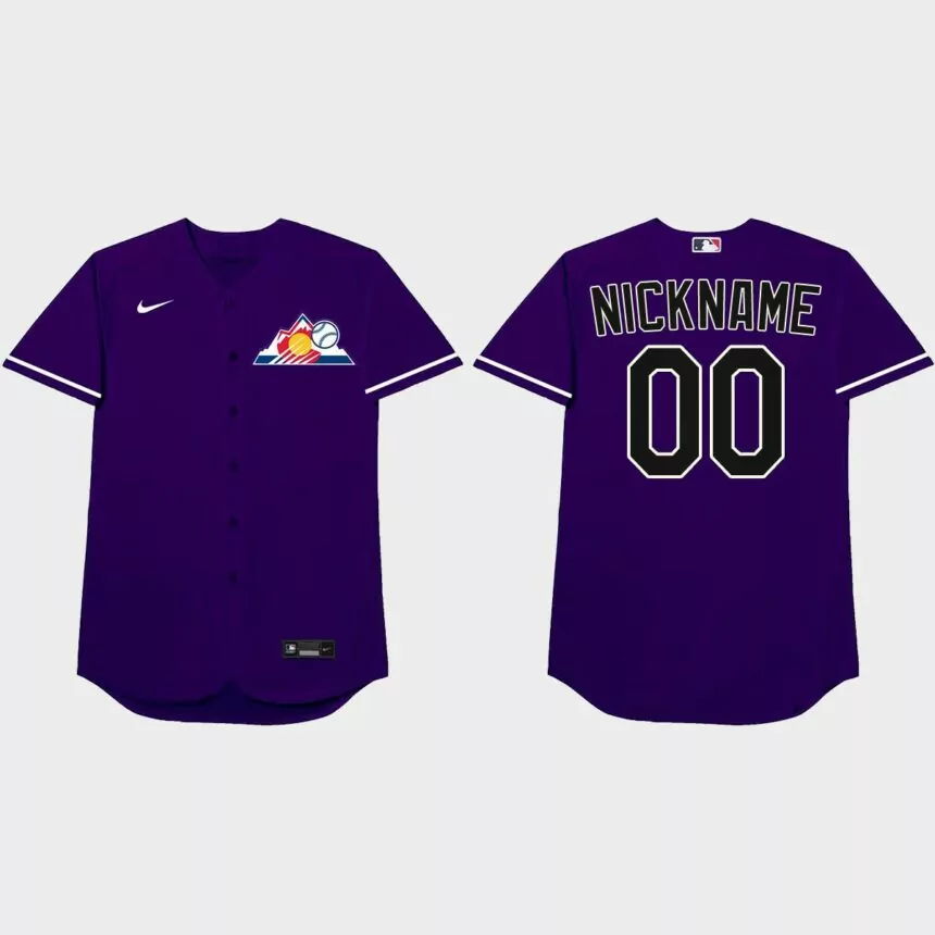Colorado Rockies Custom 2021 Players’ Weekend Nickname Jersey – Purple