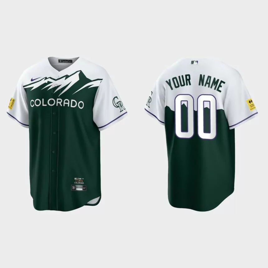 Colorado Rockies Custom 2022 City Connect Replica Jersey – Green