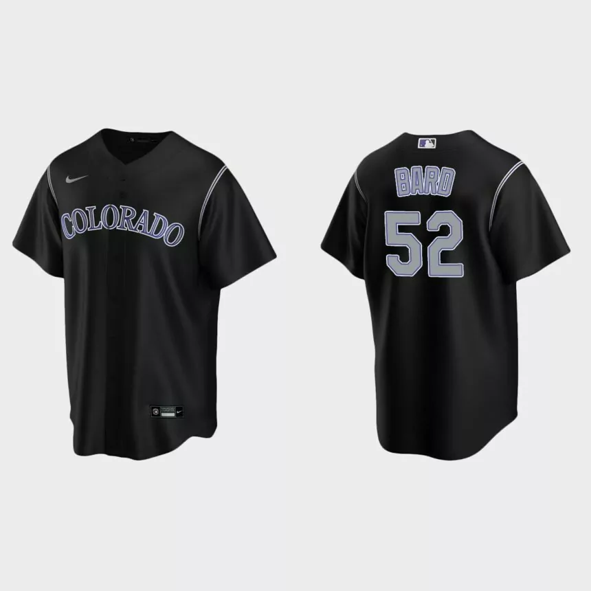 Colorado Rockies Daniel Bard Replica Alternate Jersey – Black