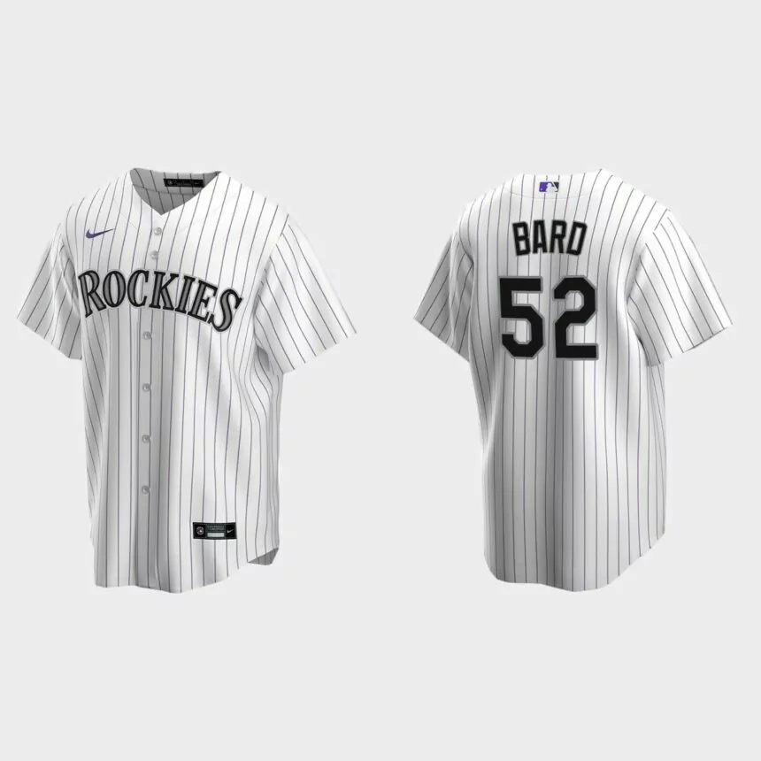 Colorado Rockies Daniel Bard Replica Home Jersey – White