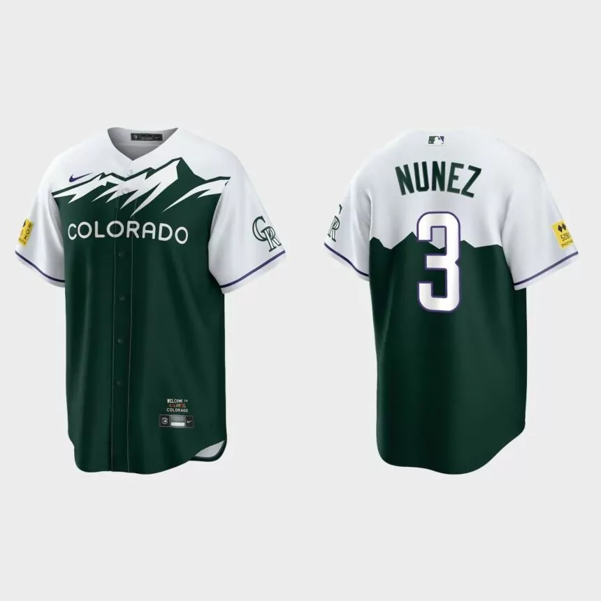 Colorado Rockies Dom Nunez 2022 City Connect Replica Jersey – Green