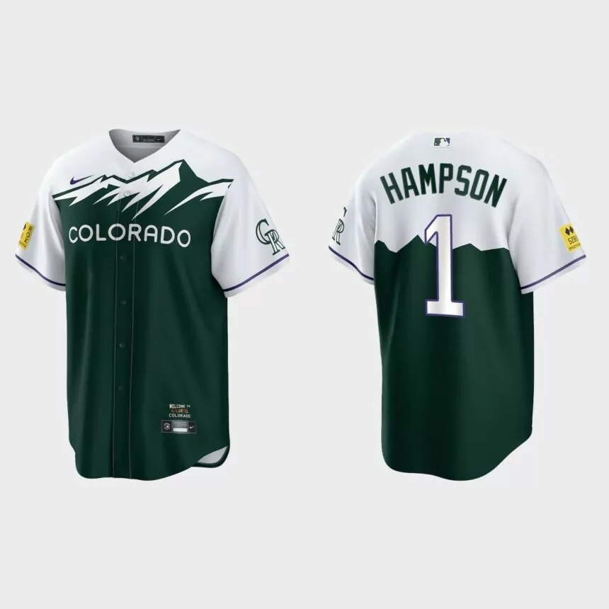 Colorado Rockies Garrett Hampson 2022 City Connect Replica Jersey – Green