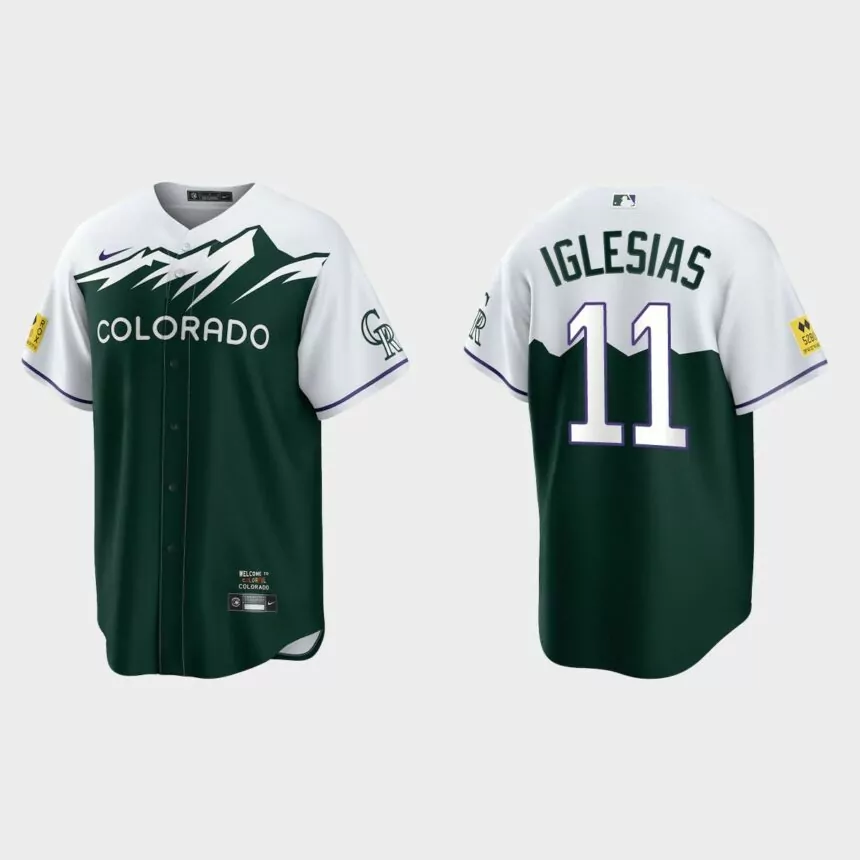 Colorado Rockies Jose Iglesias 2022 City Connect Replica Jersey – Green