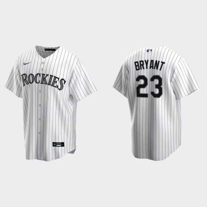 Colorado Rockies Kris Bryant Replica Home Jersey – White