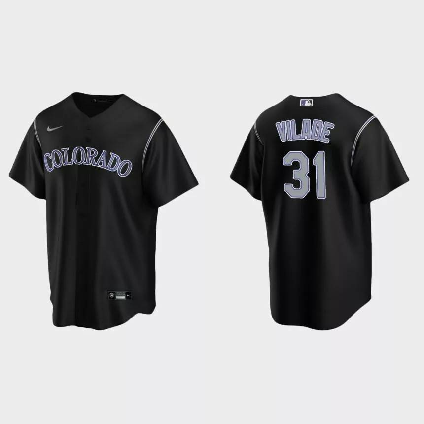 Colorado Rockies Ryan Vilade Replica Alternate Jersey – Black