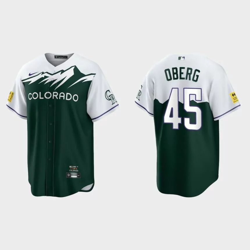 Colorado Rockies Scott Oberg 2022 City Connect Replica Jersey – Green