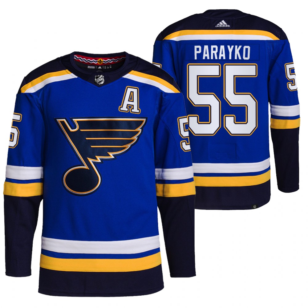 Colton Parayko 2021-22 St. Louis Blues Blue Home Primegreen Authentic Pro Jersey