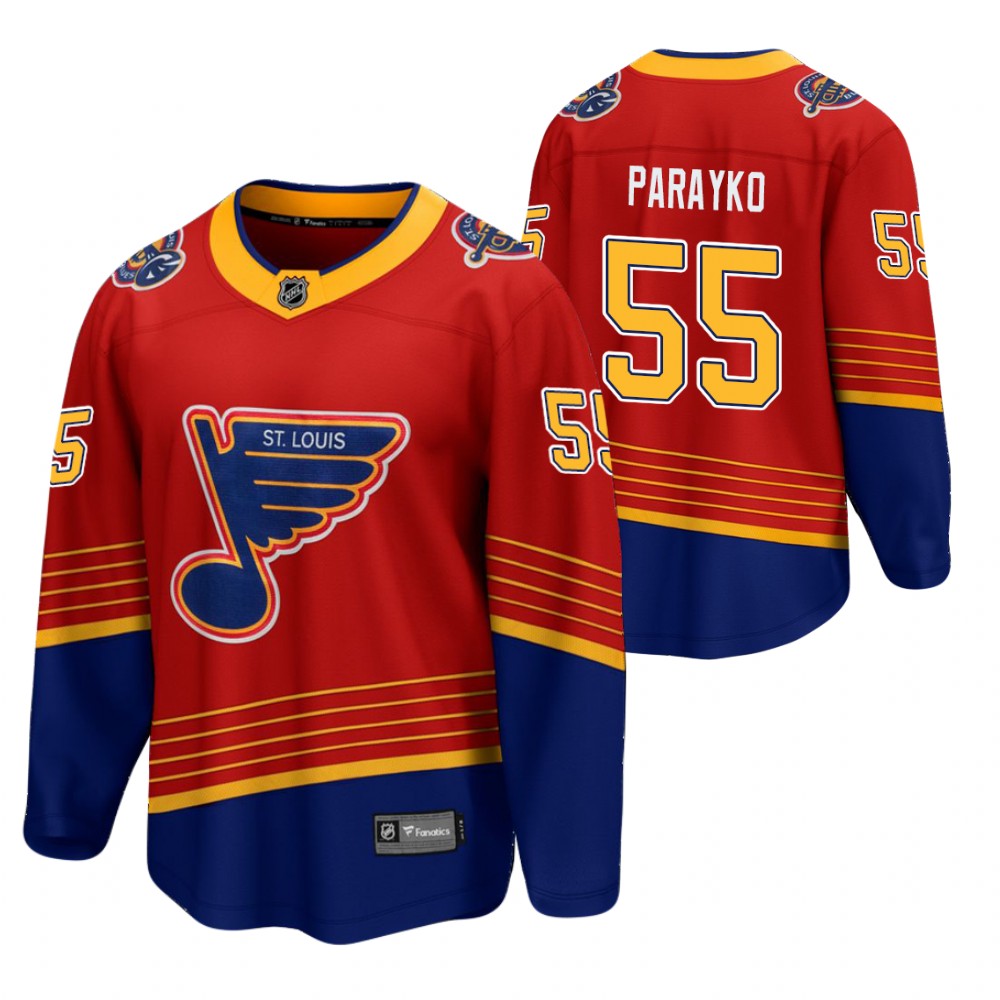 Colton Parayko St. Louis Blues 2021 Reverse Retro Red Jersey Breakaway Player