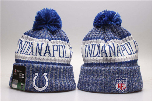 Colts Fresh Logo Blue Pom Knit Hat YP