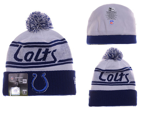 Colts Rero Royal White Pom Knit Hat YD