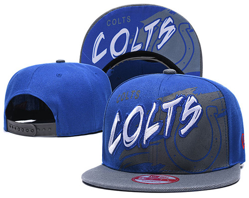 Colts Team Logo Royal Gray Adjustable Hat TX