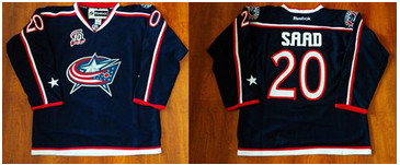 Columbus Blue Jackets #20 Brandon Saad Navy Blue Home Stitched NHL Jersey