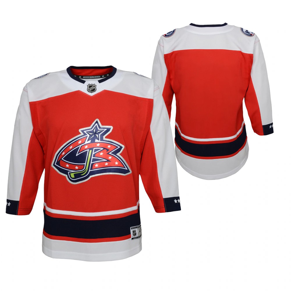Columbus Blue Jackets 2021 Reverse Retro Red Youth Jersey Special Edition