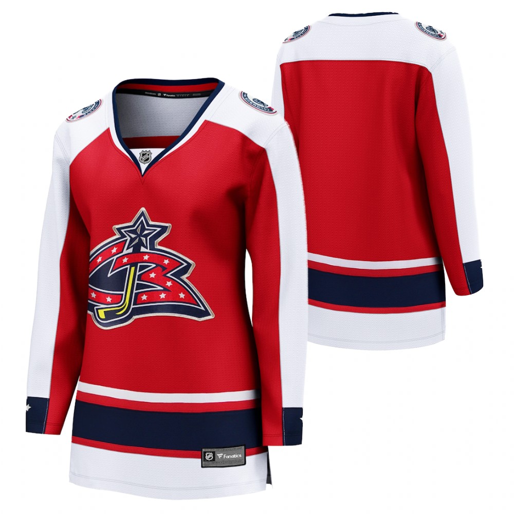 Columbus Blue Jackets 2021 Special Edition Red Women Jersey Retro