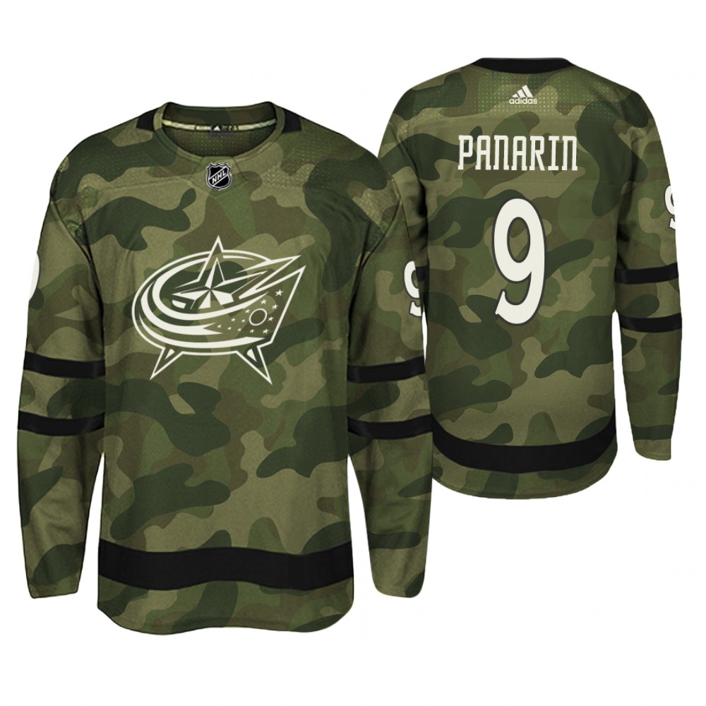 Columbus Blue Jackets Artemi Panarin Camo Armed Special Forces Player Jersey