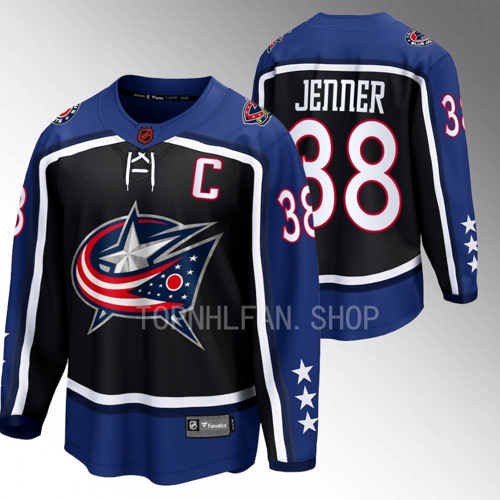 Columbus Blue Jackets Boone Jenner Navy 2022 Special Edition 2.0 Breakaway Retro Jersey