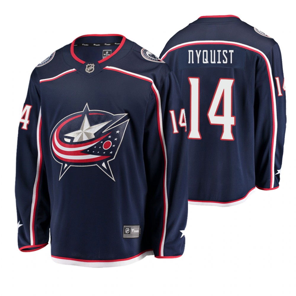 Columbus Blue Jackets Gustav Nyquist Men's Home Breakaway Player Fanatics Branded Jersey