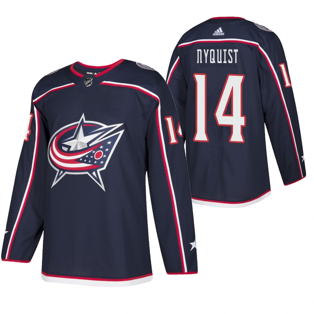 Columbus Blue Jackets Gustav Nyquist Navy 2021 Authentic Home Jersey