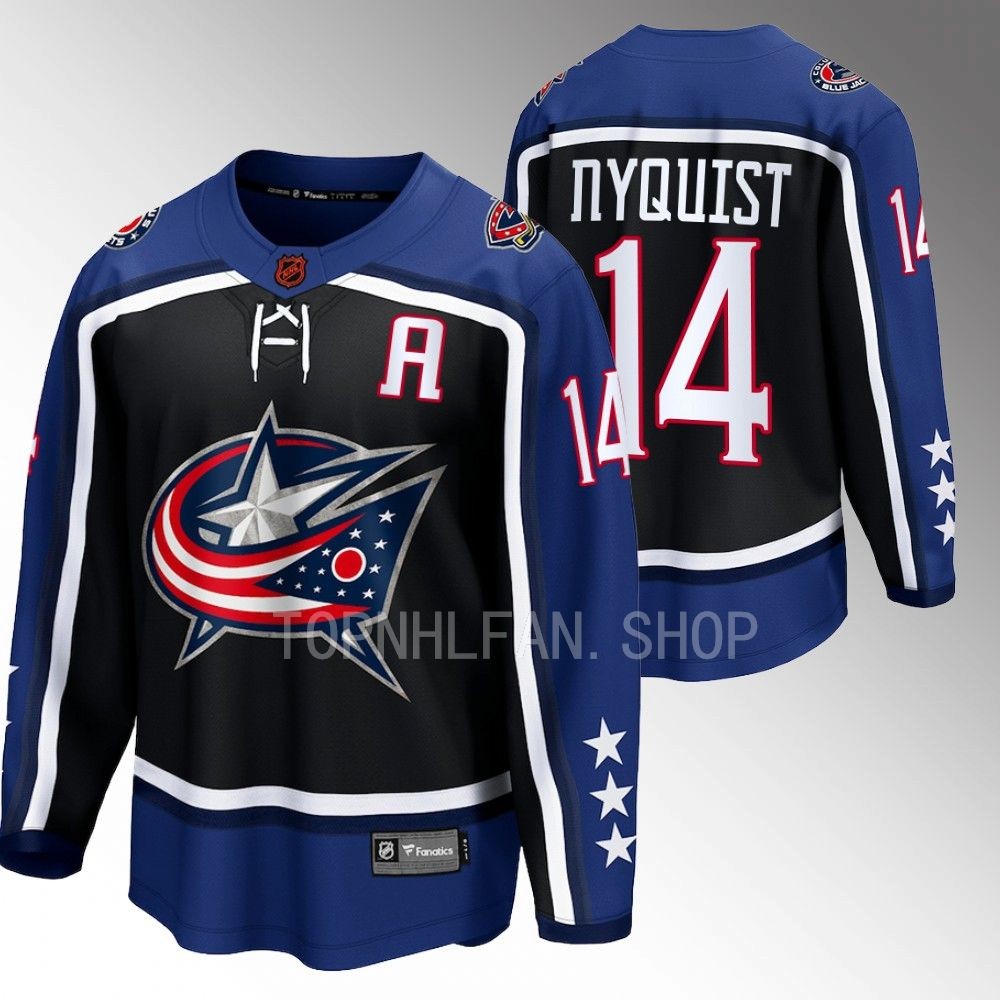 Columbus Blue Jackets Gustav Nyquist Navy 2022 Special Edition 2.0 Breakaway Retro Jersey