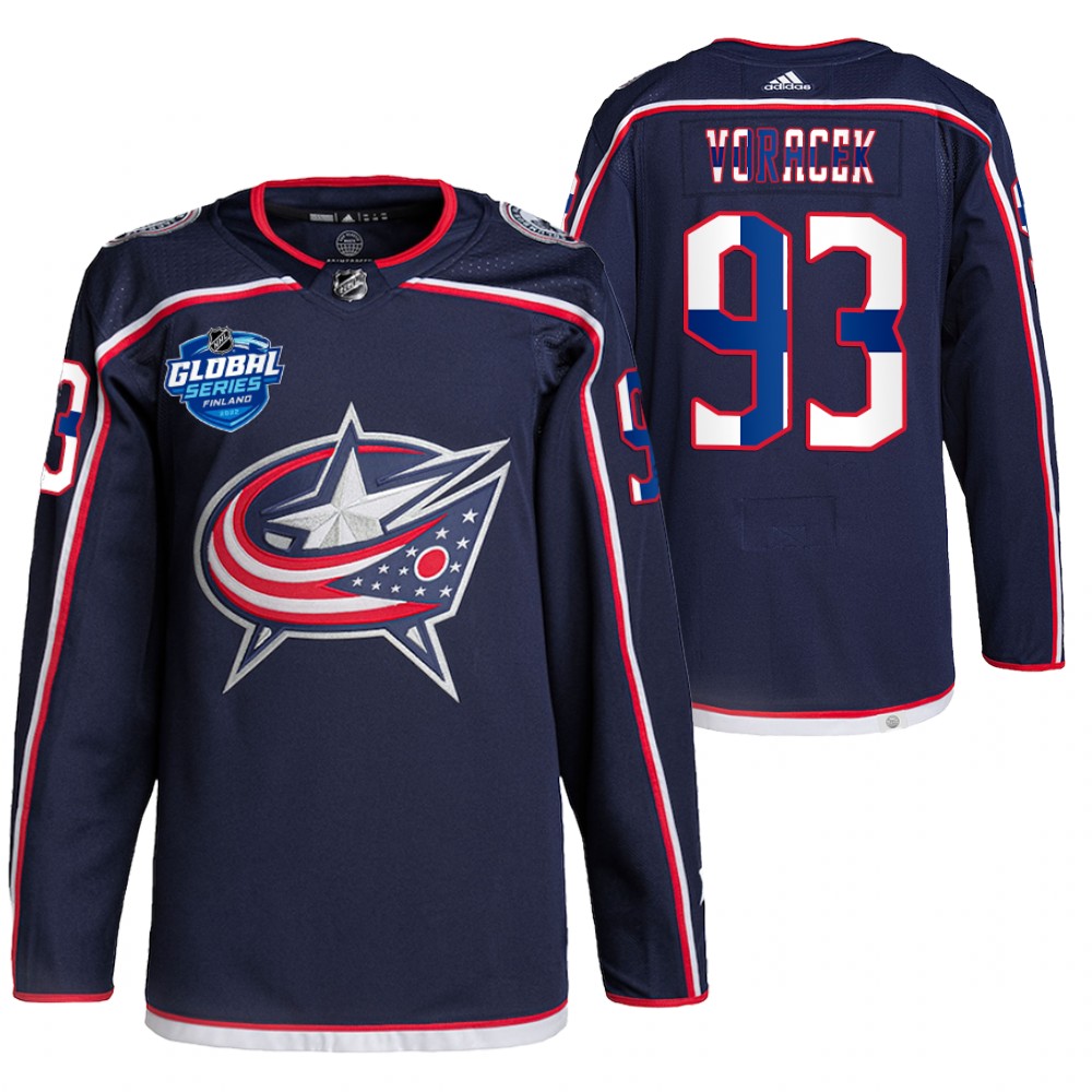 Columbus Blue Jackets Jakub Voracek Navy 2022 NHL Global Series Finland Edition Jersey