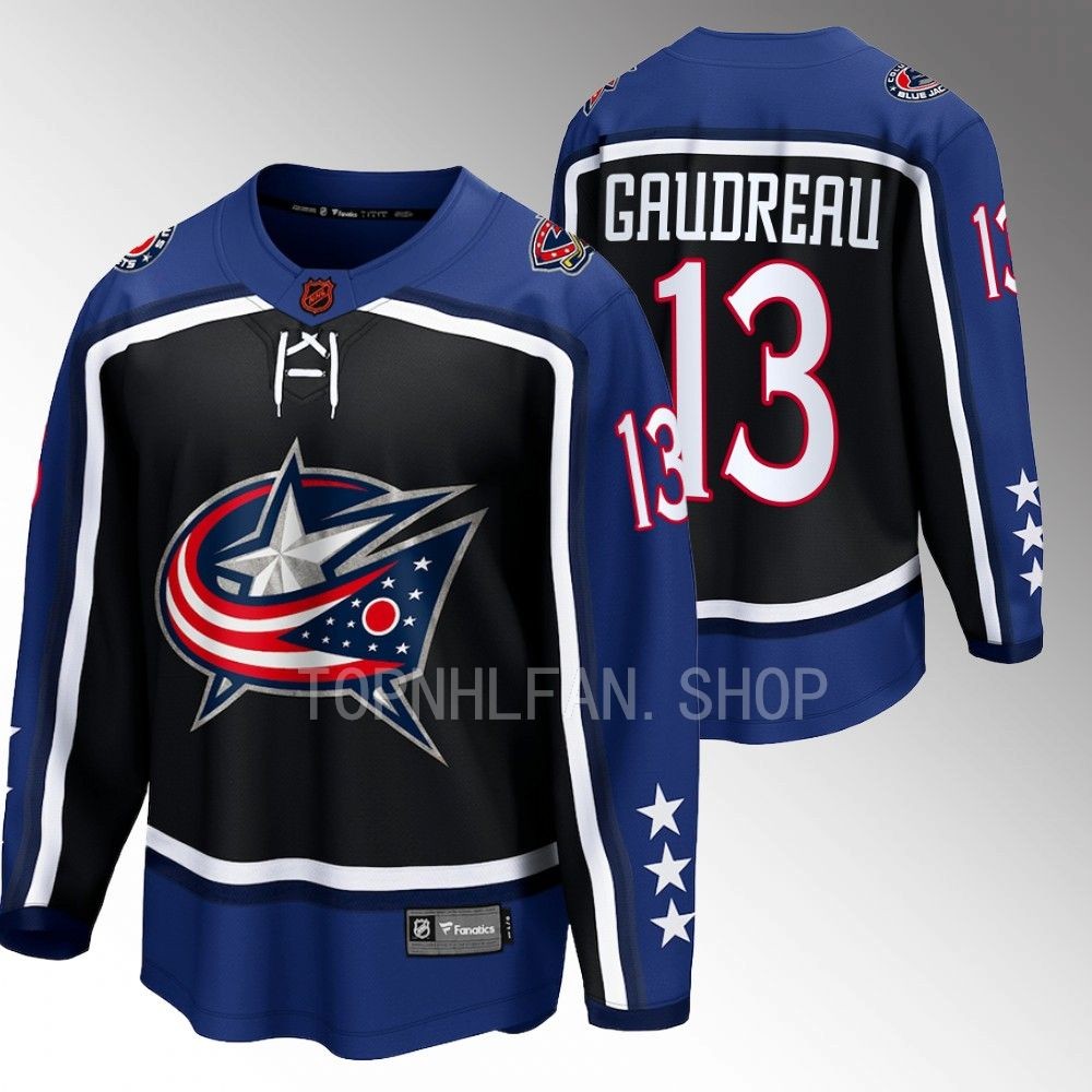 Columbus Blue Jackets Johnny Gaudreau Navy 2022 Special Edition 2.0 Breakaway Retro Jersey