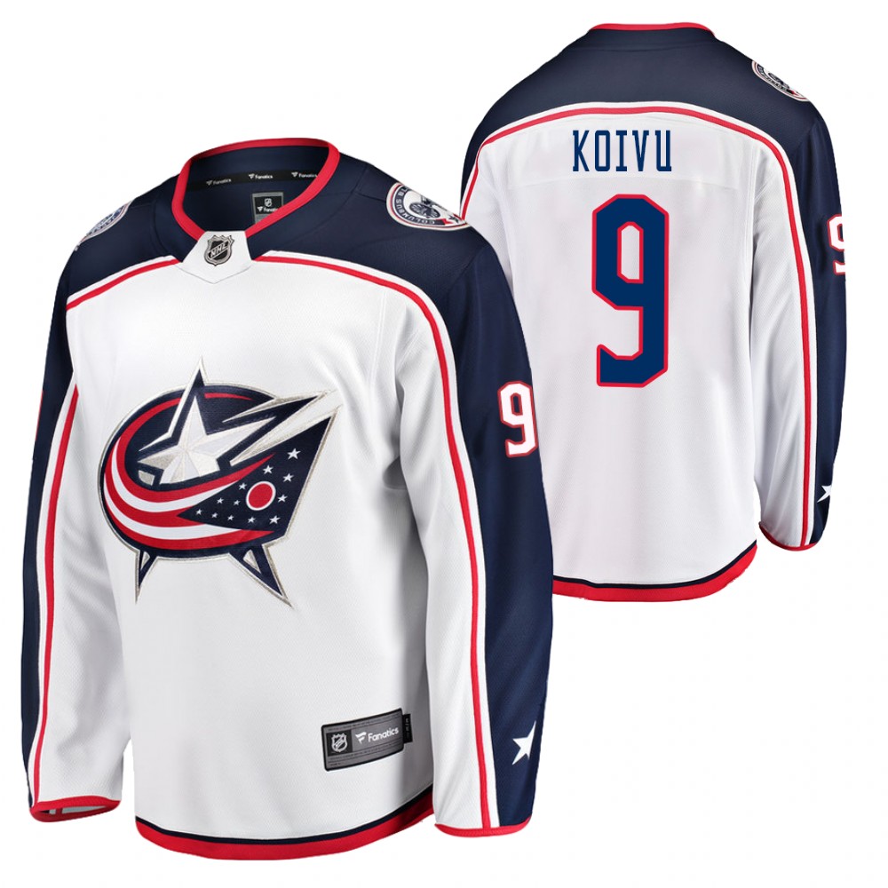 Columbus Blue Jackets Mikko Koivu White 2020-21 Away Breakaway Player Jersey