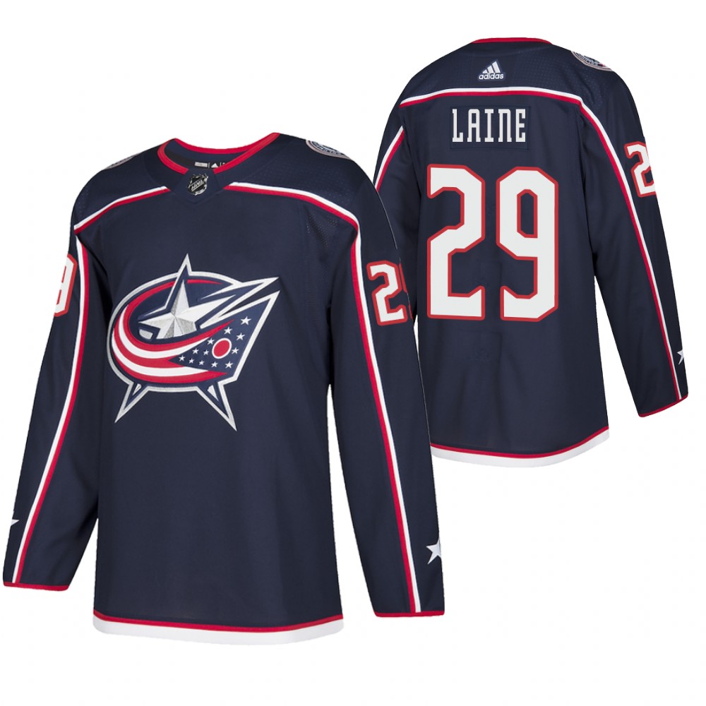 Columbus Blue Jackets Patrik Laine Navy 2021 Authentic Home Jersey