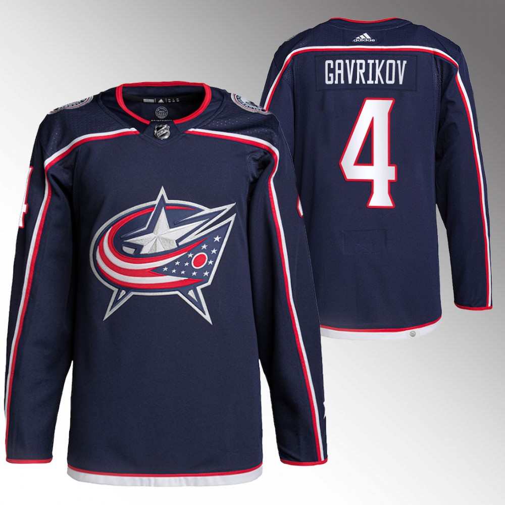 Columbus Blue Jackets Vladislav Gavrikov Navy 2022-23 Authentic Primegreen Home Jersey