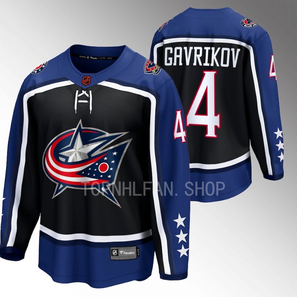 Columbus Blue Jackets Vladislav Gavrikov Navy 2022 Special Edition 2.0 Breakaway Retro Jersey