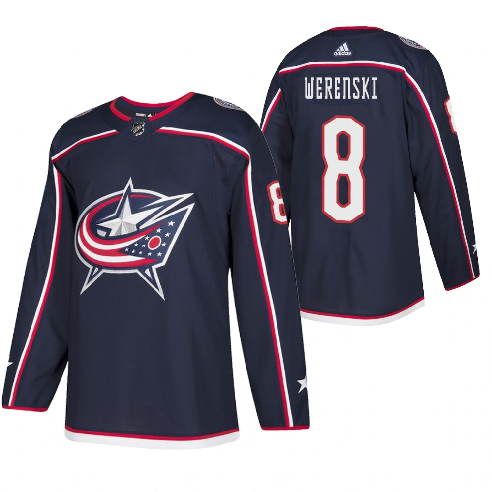 Columbus Blue Jackets Zach Werenski Navy 2021 Authentic Home Jersey
